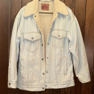 Levi's Light Blue Jacket with Sherpa Collar